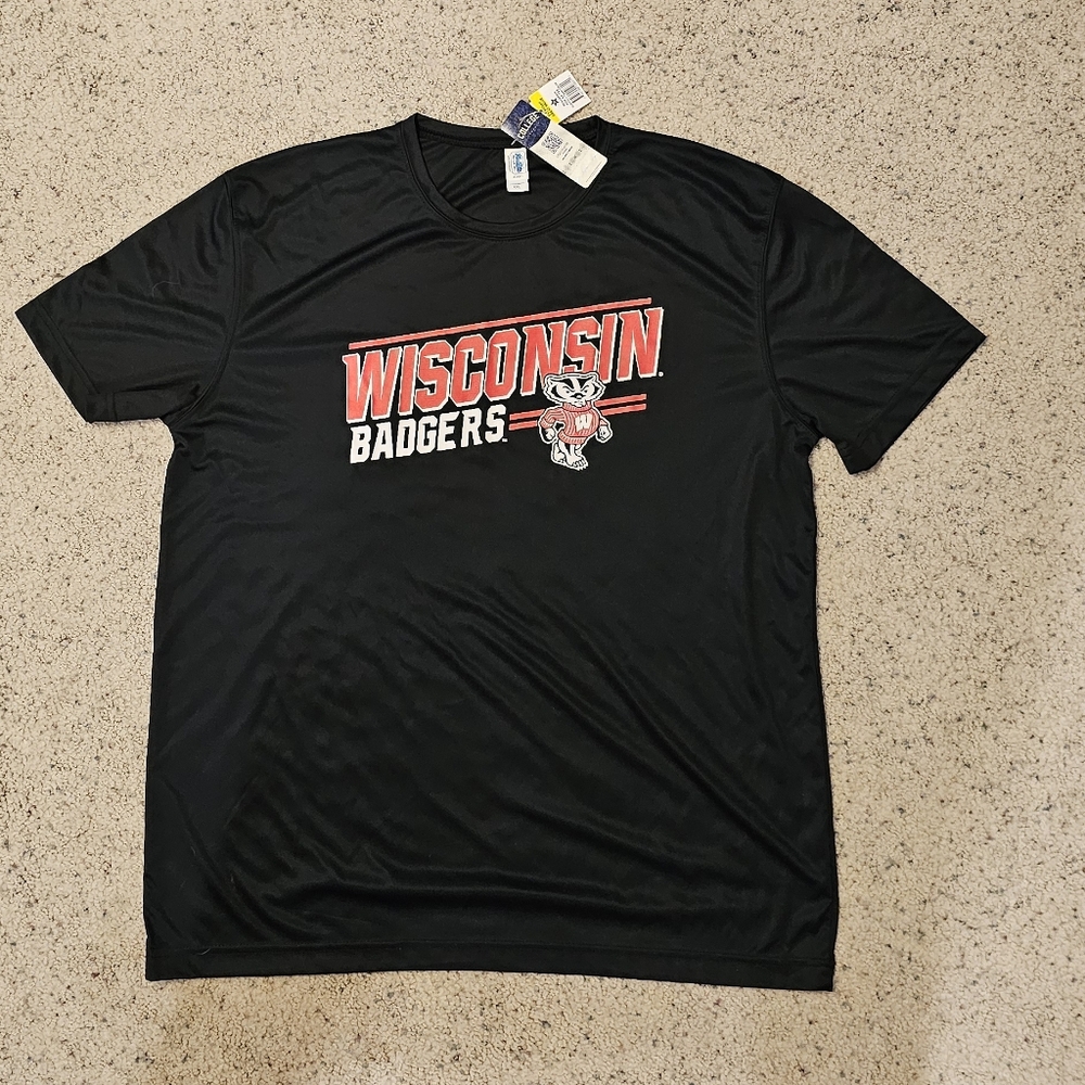 Wisconsin Badgers Black Short Sleeve Tee